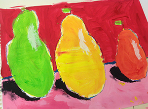 Kids Pear Painting